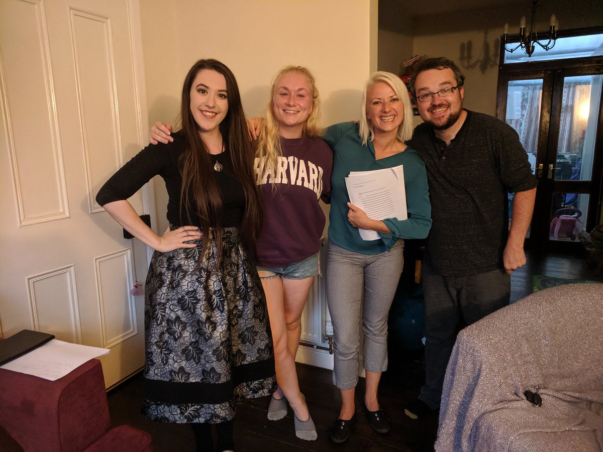 EagerSpark's tweet photo. Splendid read-through of #GenevaPlay tonight. So excited to start work with this talented bunch @MarinaOshea @PrimroseBigwood @ChloeHatherley https://t.co/iZb6K3Ow8u