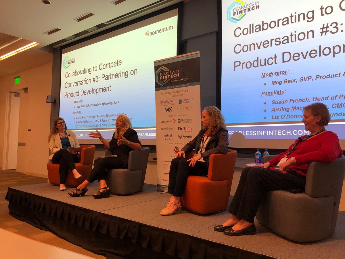 Jane_Barratt's tweet photo. “It’s all about the API economy” Susan French @BBVAOpen - such a great time to start a company 💪 #wharton #FearlessFintech https://t.co/AjGROHY7zV