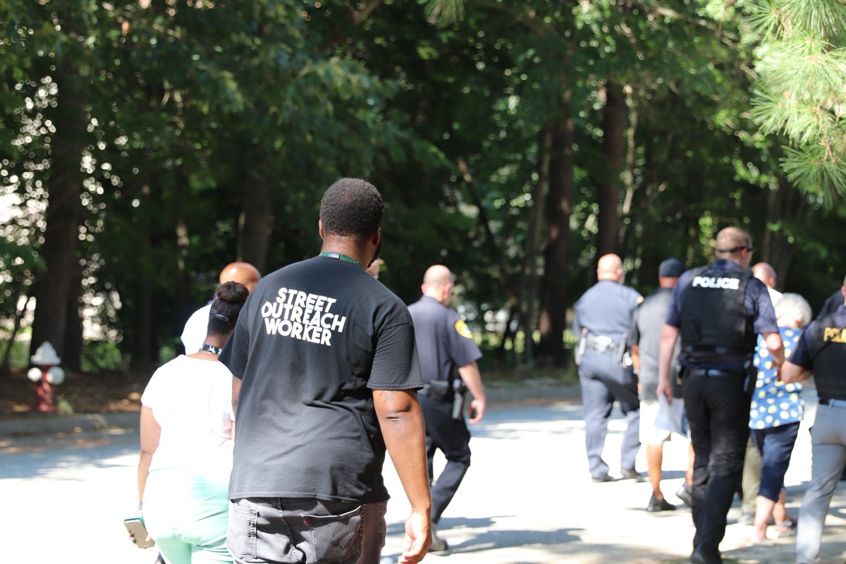 NewportNewsPD's tweet photo. Thank you to everyone who joined us for today's C.A.R.E. Walk following this weekend's domestic related shooting and who helped us spread the word that the community cares and helped pass out information regarding domestic violence. Our community is amazing! https://t.co/b91VMAj4Q5