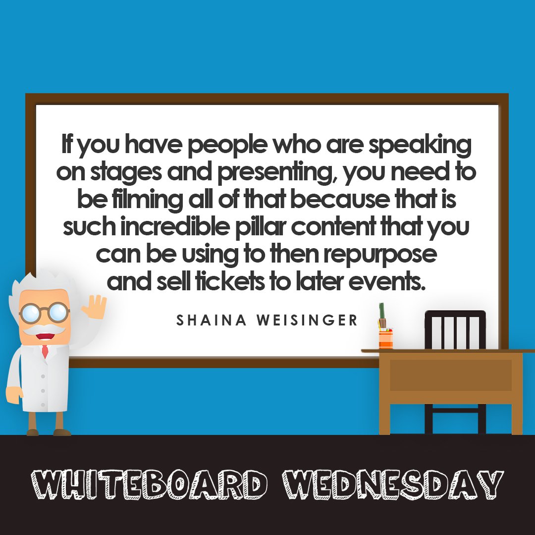 helloendless's tweet image. How To Repurpose Event Content To Sell More Tickets? Watch the Full Episode at j.mp/2NYZPHw
#whiteboardwednesday #eventcontent
