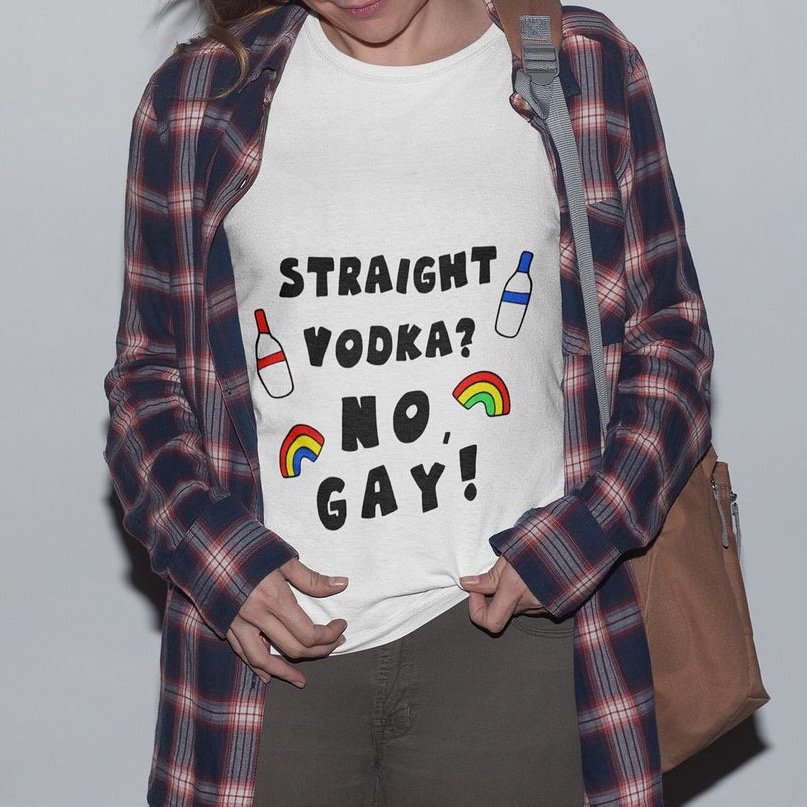 sweetcreaturePR's tweet image. Straight Vodka? No, Gay! 🌈🍸
These shirts are back! Grab one here ⬇️
etsy.com/sweetcreaturep…