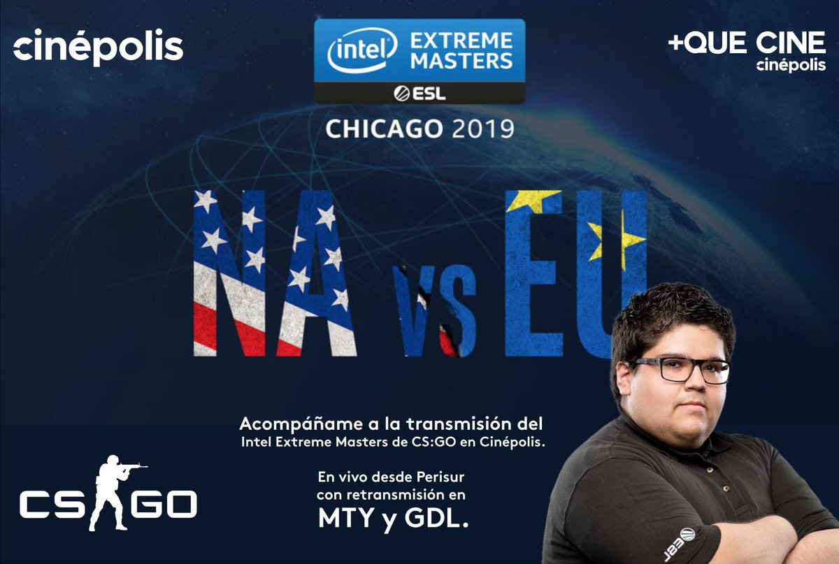 Chicos estaré de analista de la #IEMChicago por #IntelGamingMX
y estaré dando yo un pase doble para el evento este 21 de Julio a las 2:00pm en Cinepolis Perisur. Lo único que tienes que hacer es Follow estas cuentas, Like 💙y RT
<a href="/Arestegui/">fabszn.eth</a> 
<a href="/Intel_LA/">Intel Latin America</a> 
<a href="/Cinepolis/">Cinépolis</a> 
<a href="/ArenaEsportsGG/">Arena Esports GG</a>