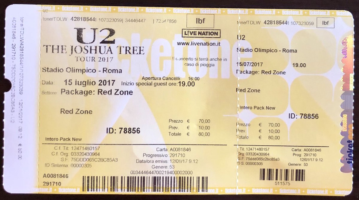 u2shark's tweet photo. #U2 #U2History #OnThisDay 15 july 2017 The Joshua Tree Tour in Rome #joshuatreetour2017 https://t.co/P7ZhLx7yGl
