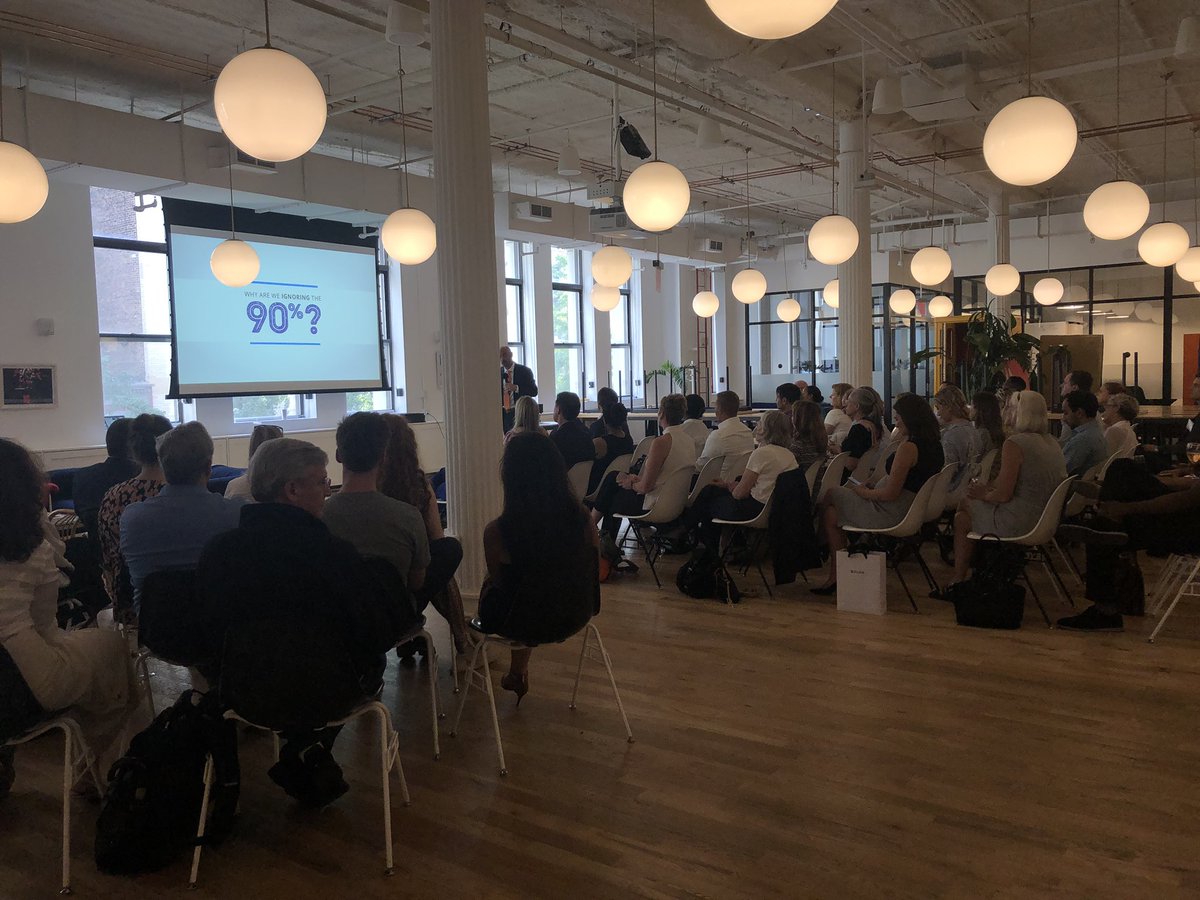 kristen_fulmer's tweet photo. Thrilled to have @UrbanGreen’s @JohnMandyck and @j_g_allen of @HarvardChanSPH’s share #thecogfxstudy & how buildings affect employee productivity. Excited to help host with @CoreNetGlobalNY’s #sustainabilitycommunity and at a @WeWork office! #sustainability #wellbeing https://t.co/dJmvsa9rwp