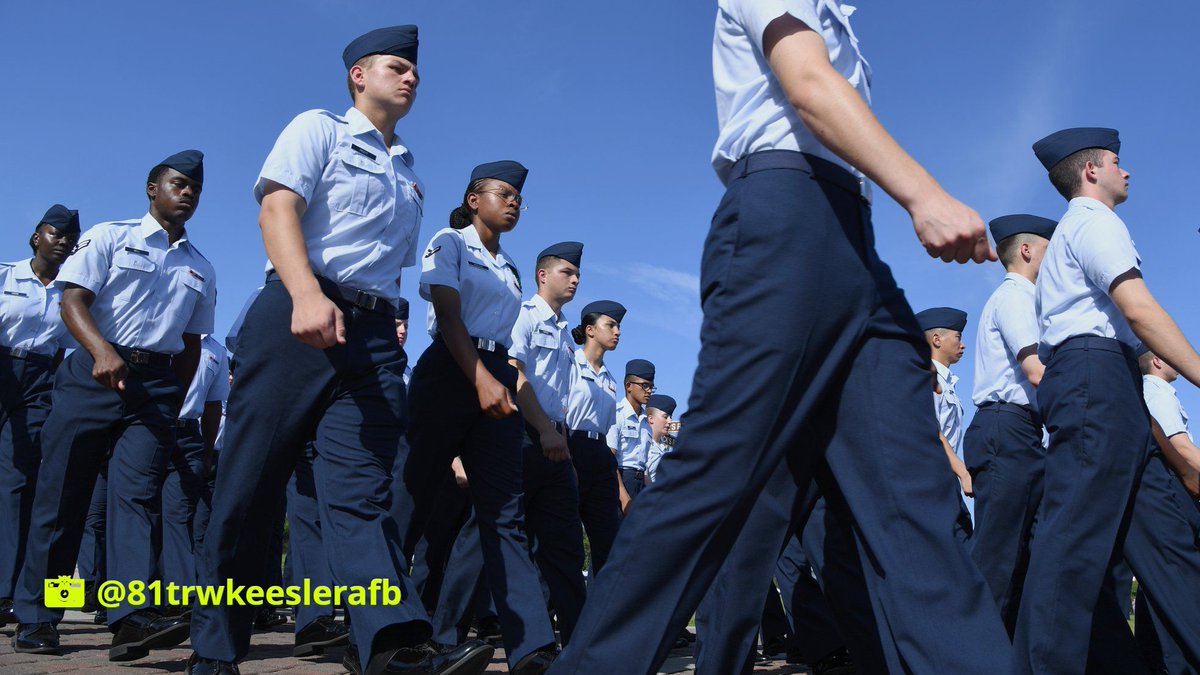 AETCommand's tweet photo. #TechTrainingLife #BehindTheScenes - Airmen from the 81st Training Group march during the 81st TRG change of command ceremony at @81trwKeeslerAFB, Mississippi, July 1, 2019. 📸 Kemberly Groue, 81st TRW. #usaf #airforce #Mach21Airmen #LifelongLearner https://t.co/GrscgYYXF0