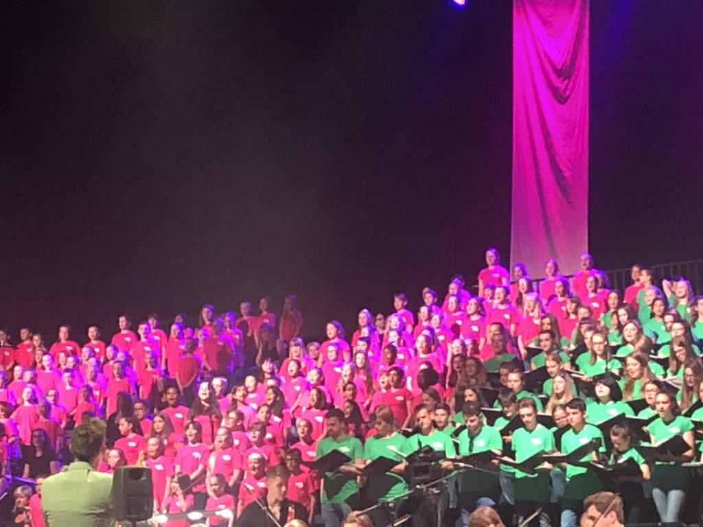 NantYParcSchool's tweet image. Amazing performance by our choir @BeyondWordsHTRN in the Motorpoint Arena #HitTheRightNote #simplythebest