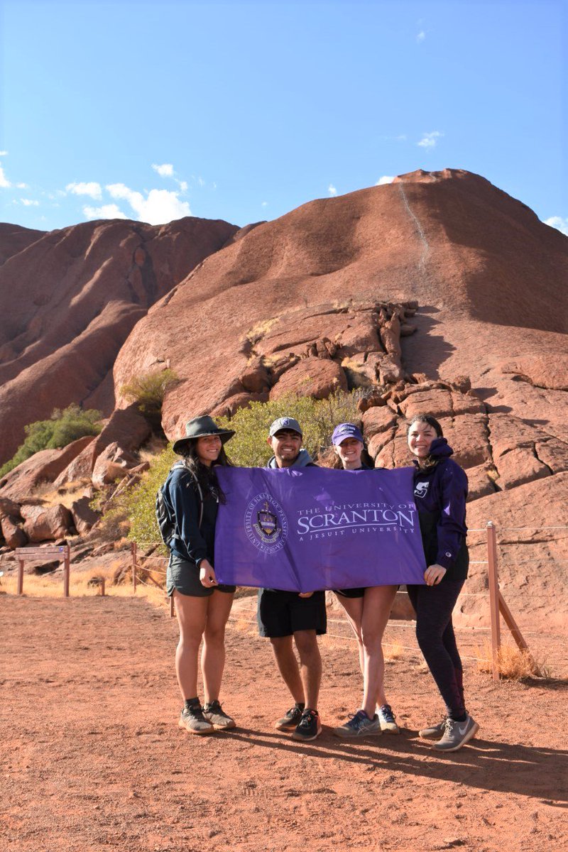 UofSAdmissions's tweet photo. During their semester studying abroad, some of our students brought Scranton to Australia! #RoyalMade
“Between taking classes for my major and traveling the world, I would say it was my favorite semester so far!” - Thomas Cotumaccio ‘20 https://t.co/2J0qWQBCBf