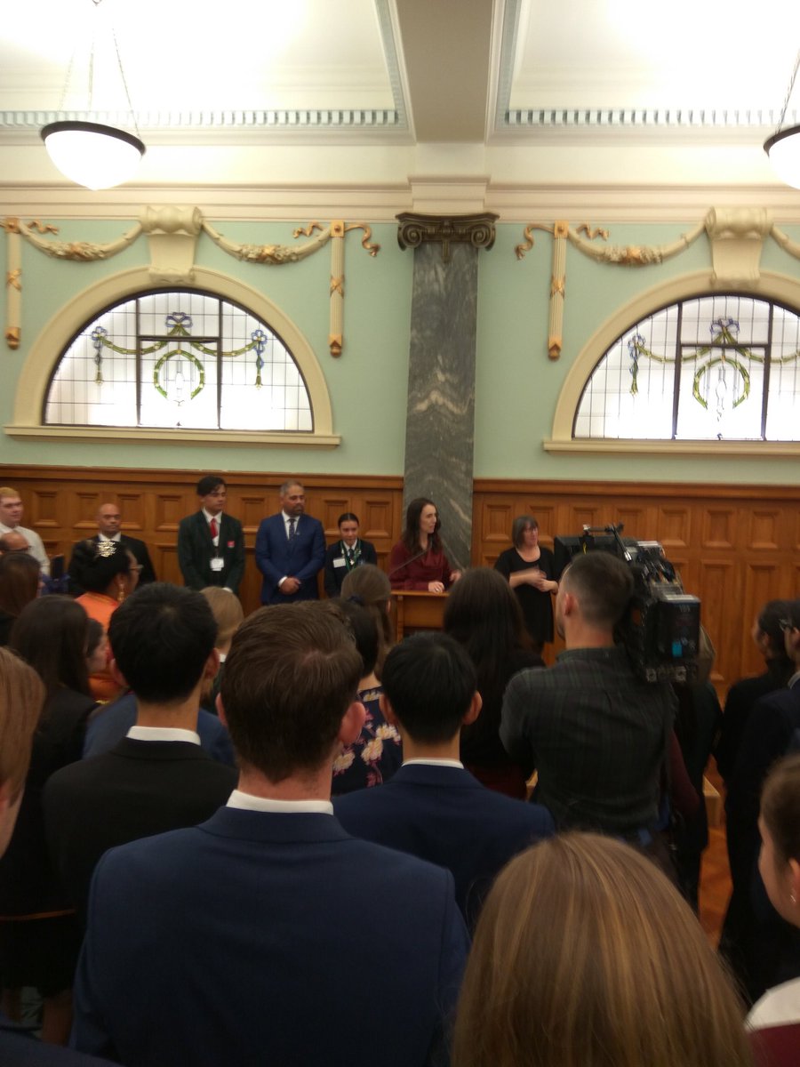 The Prime Minister Rt Hon Jacinda Ardern spoke words of encouragement to the Youth Parliament 2019 participants... everyone loved hearing from her! <a href="/NZParliament/">NZ Parliament</a> <a href="/jacindaardern/">Jacinda Ardern</a> <a href="/PeeniHenare/">Hon. Peeni Henare MP</a> #NZYouthParliament