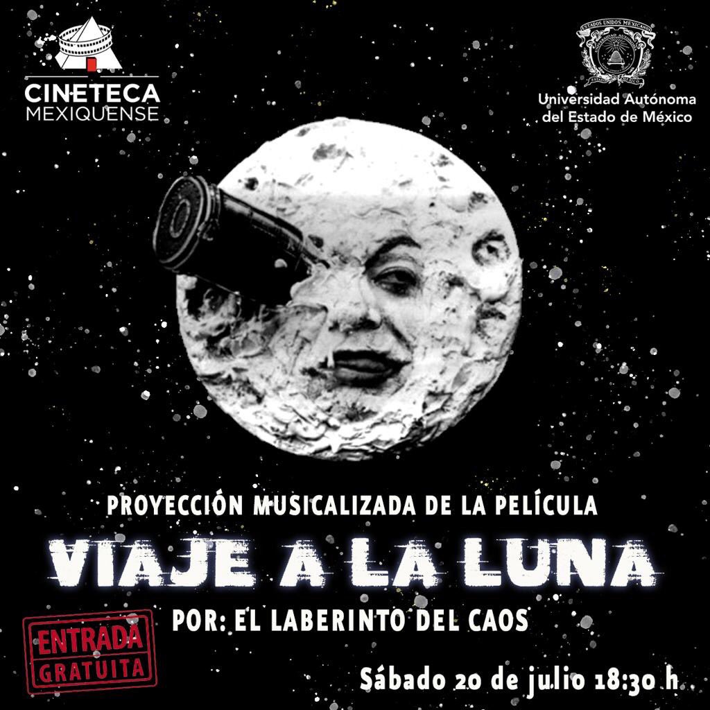 Laberintodlcaos's tweet photo. Viaje a la luna se estrenó en 1902 🎥Es la película más reconocida de Georges Méliès y una de las más importantes de la historia del cine. 
Los esperamos en @CinetecaEdomex el sábado 20 julio a las 18:30h. https://t.co/VFcDVsg5rk