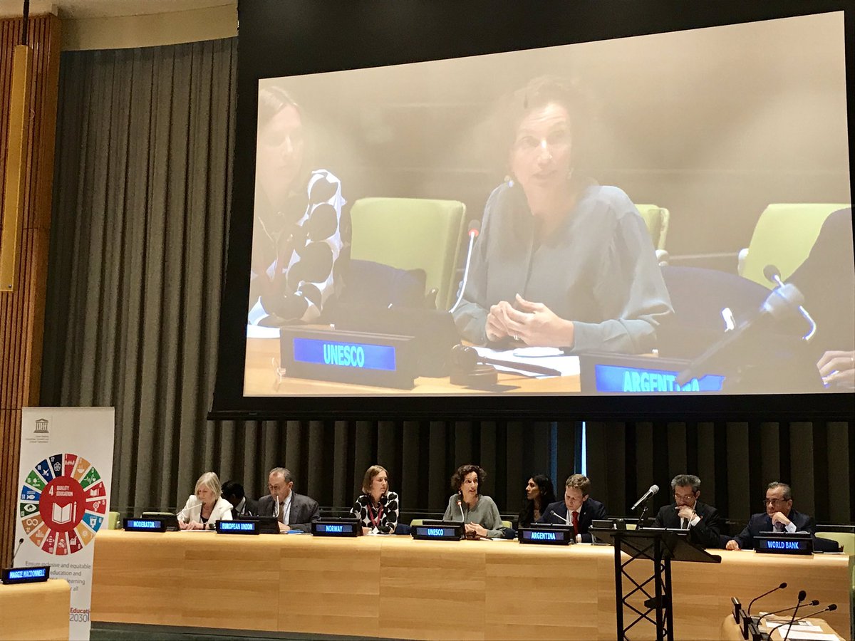 #ActingTogether4Education from Paris 🇫🇷 to New York 🇺🇸 and 🌎, @UNESCO with #SDG4EduCommittee and #GroupofFriends for edu placing #SDG4 high on the #HLPF2019 agenda with all partners 🤝 together we can #transform #education!