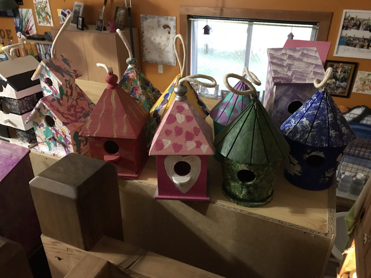 CathyChauvin's tweet photo. This young man continues to amaze me selling his birdhouses to raise money for the acceptional rider program so that others less fortunate can participate in this program at #TJStables @MoeChauvin @sensitycanada https://t.co/vgC3oTQuuu