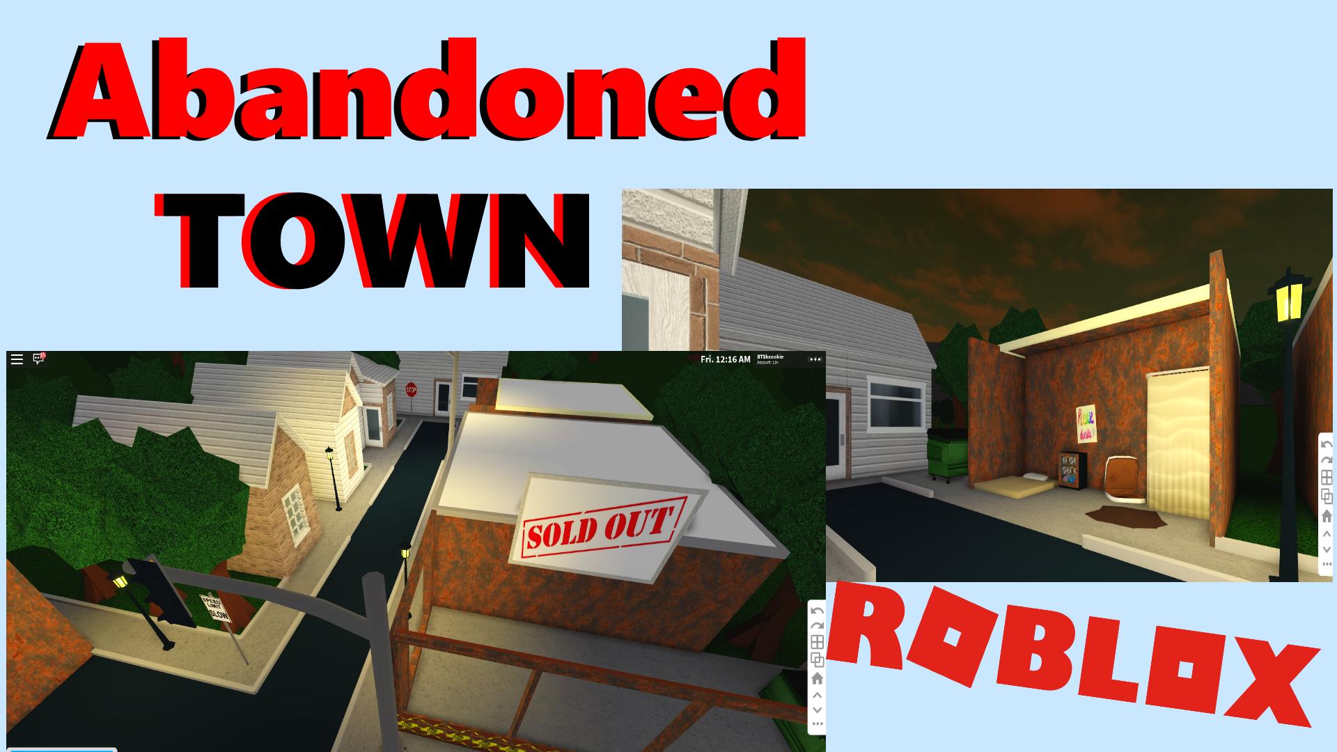 Bloominghoul Twitterissa I Just Finished Building This Realistic Abandoned Town On Bloxburg For My Poor To Rich Series On My Youtube Channel P Want To Tour It Comment Your Roblox Username Below - roblox town bloxburg