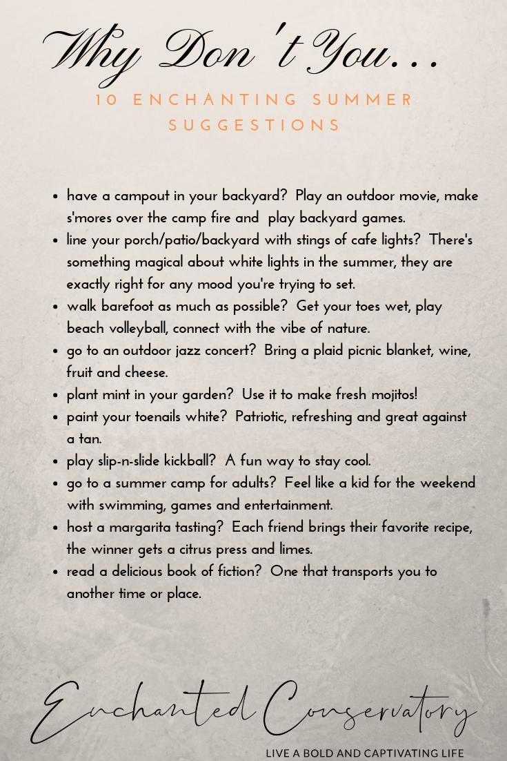 Enchanted1689's tweet photo. Trying to make the most of summer? Check out our 10 Enchanting Summer Suggestions.
#summer #whydontyou #enchanting #outside #summernights #outdoormovies #campout #mojito #kickball #margarita #reading #ilovetoread https://t.co/8sa2RKICAV https://t.co/1o0r2XOW4Z