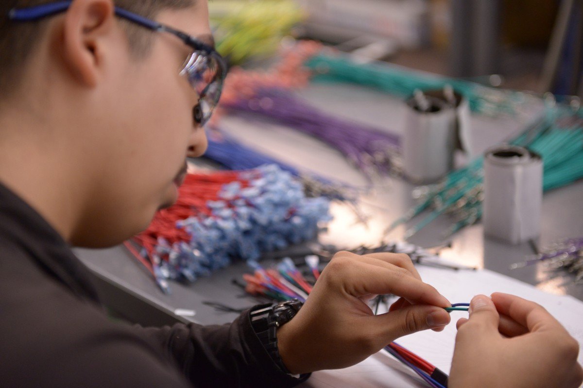CompassMade's tweet image. When you're designing, building, and #manufacturing intricate wire and cable harnesses, it requires a great amount of precision. Here are some #BTS shots of our #team members meticulously creating products for our customers. And as always, we Plug One Test One as we go!