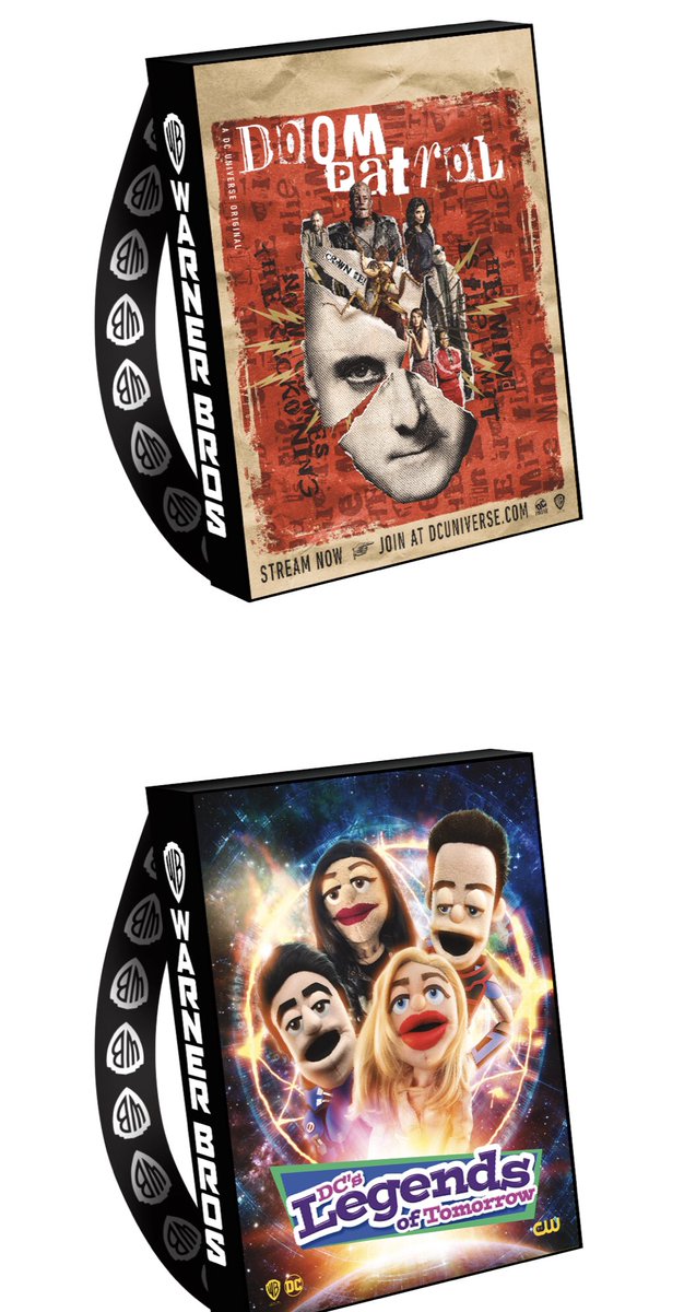 cyberaug's tweet photo. 2 must have #SDCC #WB bags: #LegendsofTomorrow #PuppetsofTomorrow and #DoomPatrol https://t.co/X640C6LXpm