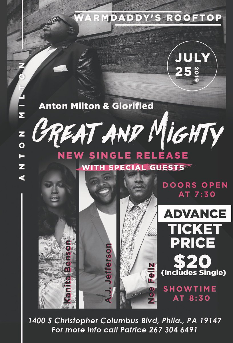 AntonMilton2's tweet photo. Single release for Anton Milton and Glorified get ready https://t.co/bTRzm8W65I