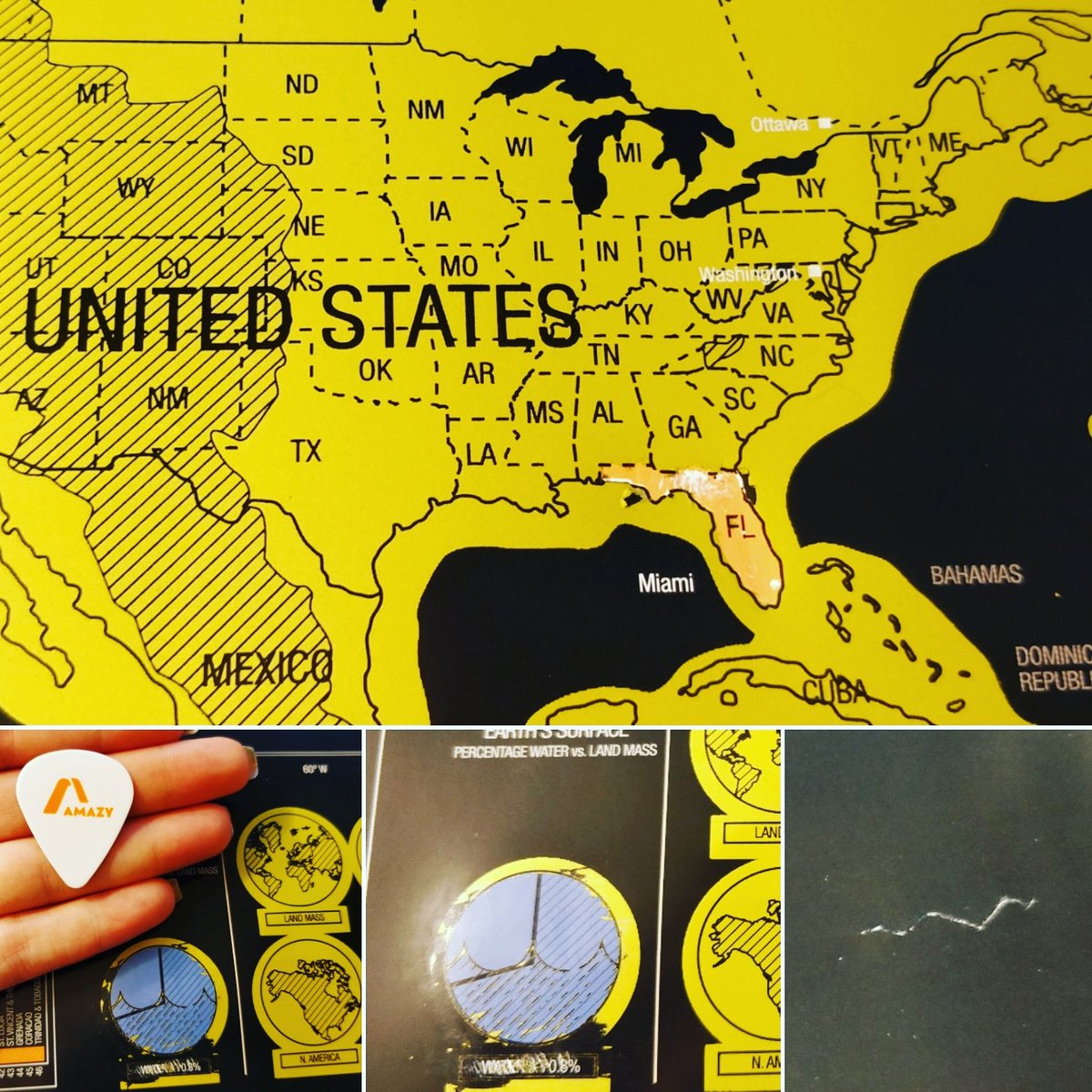 SparklewithDani's tweet image. I was super excited to get this scratch off map by Amazy! You can keep track of your travels by scratching off where you have been!

amazon.com/gp/product/B07…

#amazy #scratchoffmap #worldmap #travel #vacation #wherehaveyoubeen #learning #geography #fun #family #kids #decoration