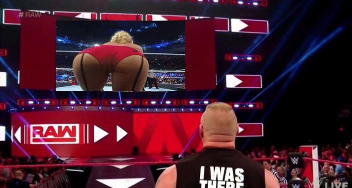 #wwe #raw #BrockLesnar #booty #LaceyEvans #MondayNightRAW #wrestlingmeme