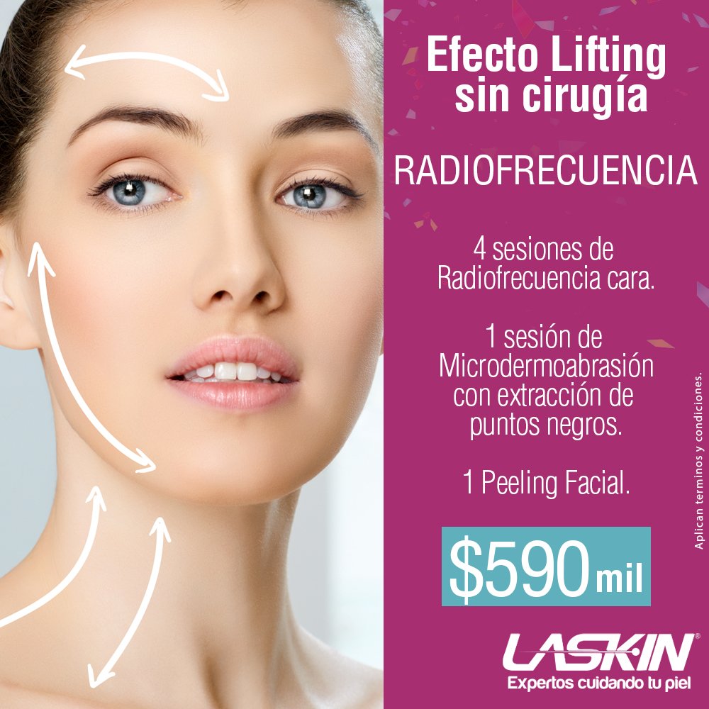 tiendalaskin's tweet photo. - La RADIOFRECUENCIA reduce el aspecto de cansancio alrededor de los ojos para una apariencia más fresca. 
- Suaviza las líneas de expresión y las arrugas alrededor de las mismas. 
- Estimula el colágeno y disminuye la flacidez de los pómulos para un contorno más definido. https://t.co/QUYyJYuHHs