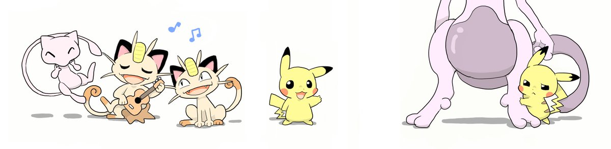 ちょっと距離感だした方がいいかも ミュウツーの逆襲 胡麻ヘソじのイラスト