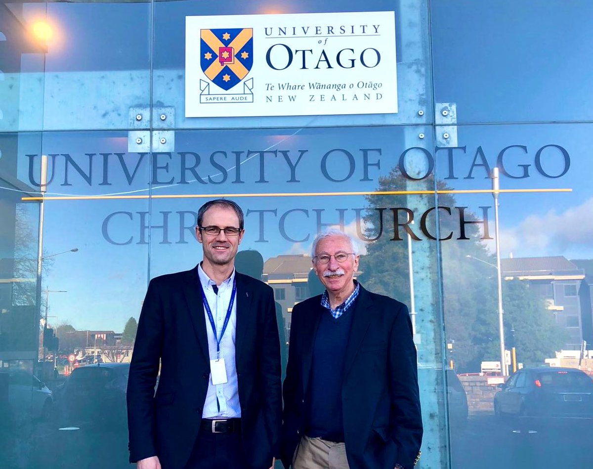 Tim_WoodfieldNZ's tweet photo. Fantastic to host pioneer and legend in #biomaterialsscience Prof Buddy Ratner from @UW @SFBiomaterials @ActaBio today at @OtagoCHCH; discussing #collaboration #partnership &amp; growing #biomaterials education and research globally #IUSBSE @ASBTE1 @MedtechNZ @Khoonono @CanBiomatSoc https://t.co/utt6nKn9j5