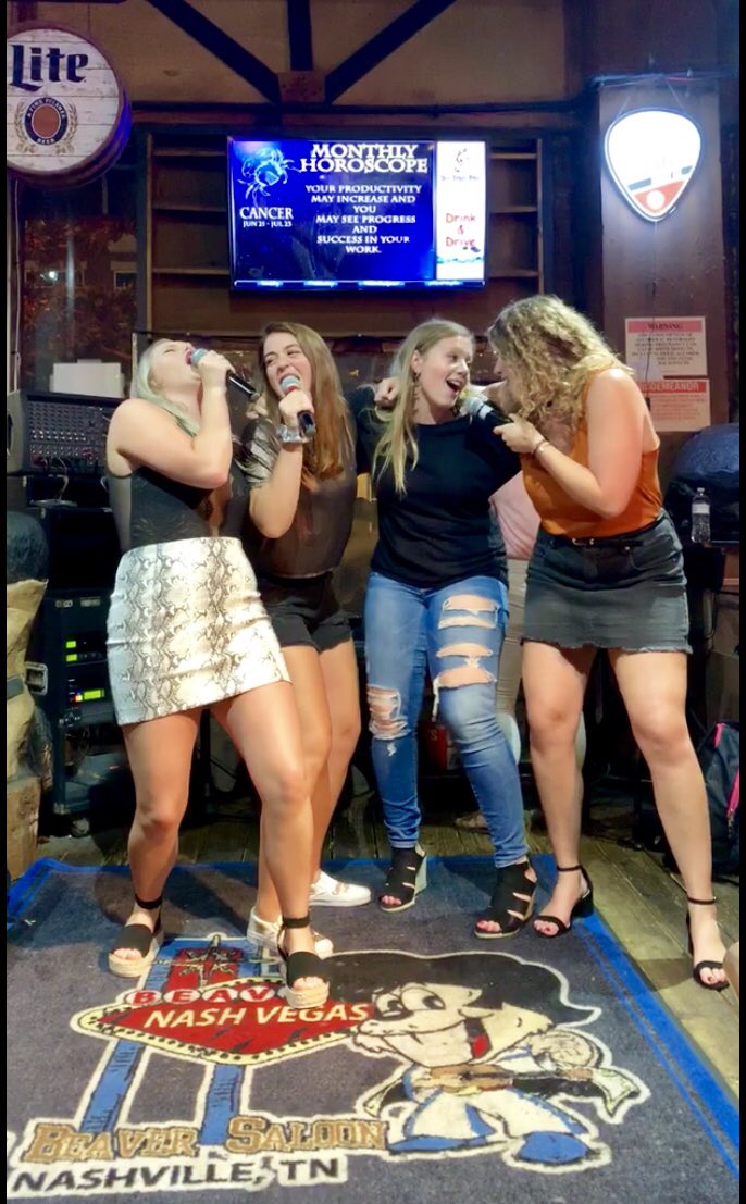 Kelly_Meyer_'s tweet photo. Enjoy these pics of my pals and me crushing our karaoke rendition of COUNTRY ROAD https://t.co/5z2LrlHdnj