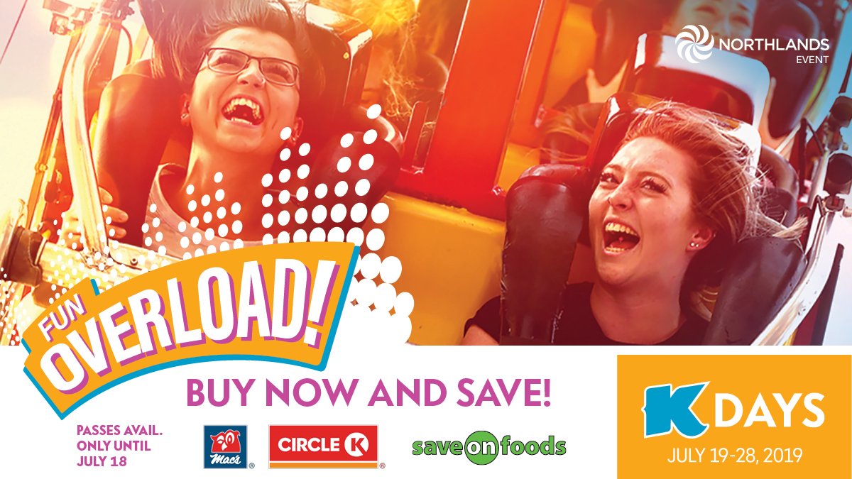 KDaysyeg's tweet image. This is the LAST WEEK to get advanced Ride-All-Day Passes at Macs, Circle K and Save-on-Foods locations! The last day to get them is Thrusday, July 18 - SAVE NOW and see full list of participating locations at bit.ly/2rjMXNu #yeg #CircleK #SaveOnFoods #Macs