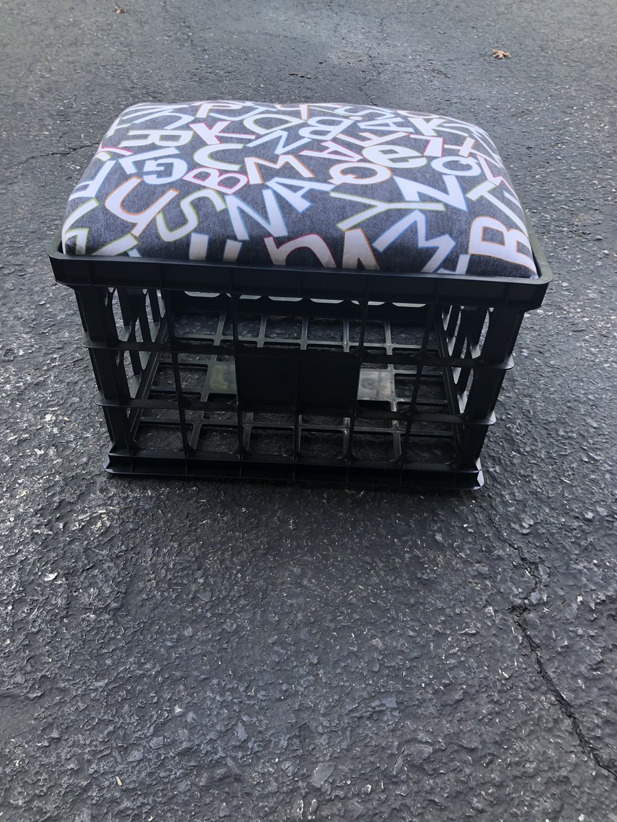 sampiz's tweet photo. Step 1 in flexable seating (4 homemade crate seats)#thirdgraderocks, #flexableseating https://t.co/gUqzQUsHjM