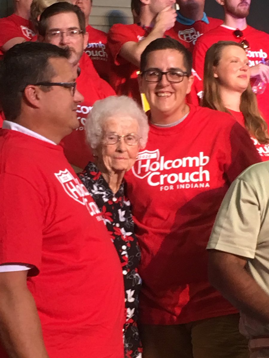 BritYoung9's tweet photo. Not only did my favorite politician go to my home town but my family came out to support the guy that gave me a chance!    So honored I can share my story as proof that recovery is possible. Thank you Governor Holcomb and all the great staff you have.  @ https://t.co/GfiJZ8X8hK