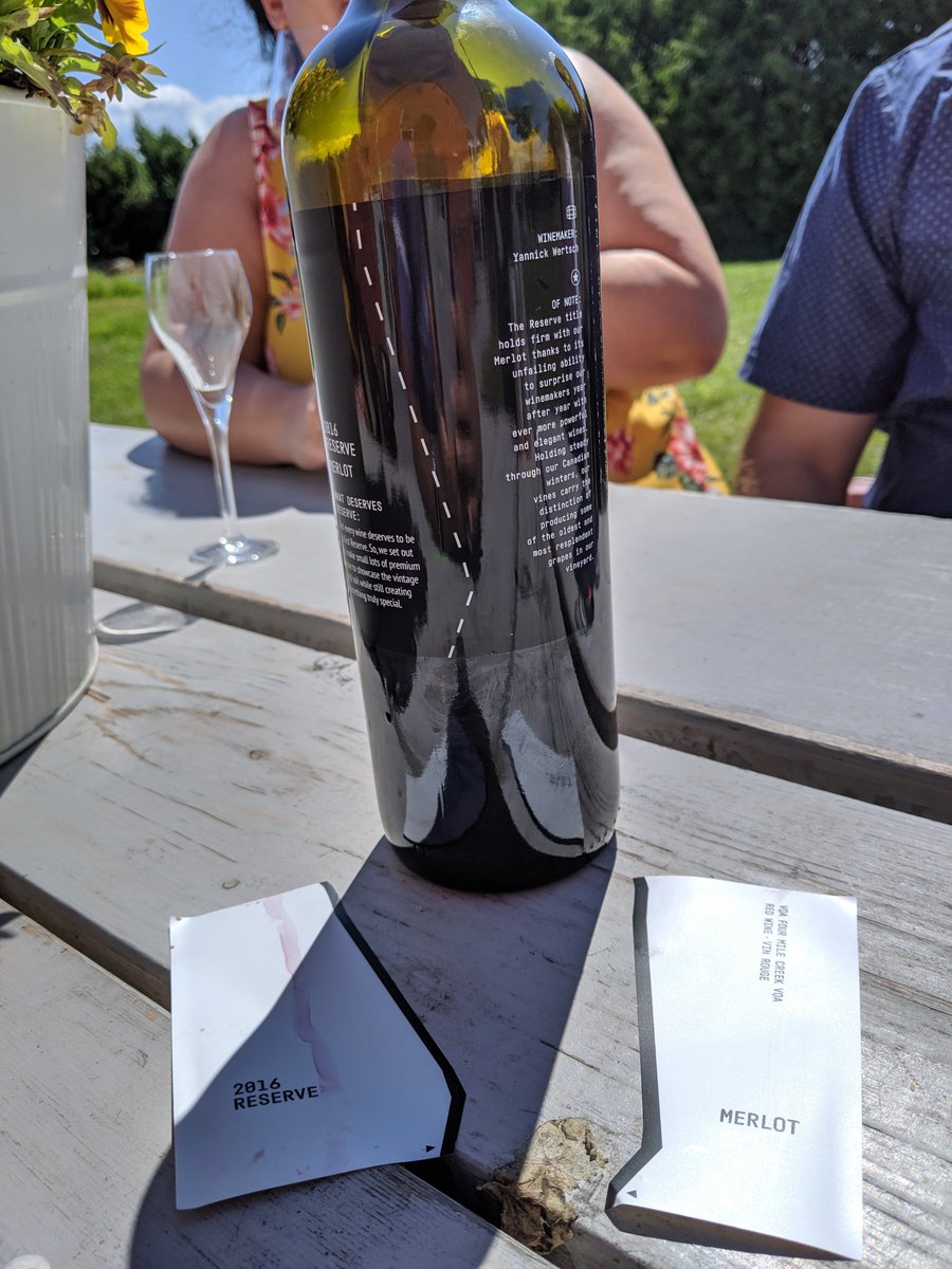 Had a fabulous visit <a href="/BTLwinery/">Between the Lines Winery</a>! Dillon showed us the innovative peel-off label on that yummy Merlot. How about making little tear offs so guests can label their glasses? Think of the "for sale" tear offs on bulletin boards, only cooler. Because it's wine!