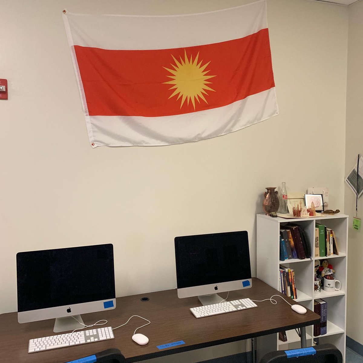 TomShiflet's tweet image. I love that a big part of what I teach in the classroom is the global impact of computer science. As I set up my room &amp;amp; hang flags all around, Iraq and my Yazidi &amp;amp; Kurdish friends are always on my mind. #GlobalImpact #APCSP #APComputerSciencePrinciples #Iraq #Yazidi #Kurdistan