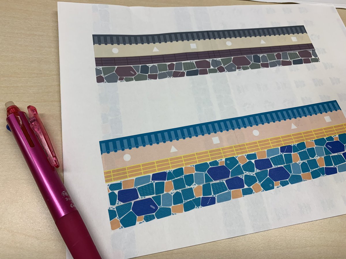 いなもと かおり 産休中 V Twitter 城びと Shirobito Jp 編集部にお邪魔してきました 見てこれ 超かわいい 石垣と塀のマスキングテープ 重ね貼りがミソ W 石垣には矢穴や刻印もいるよ 和紙のシールだから肌触りも良かった 下段のカラフルもいいけど