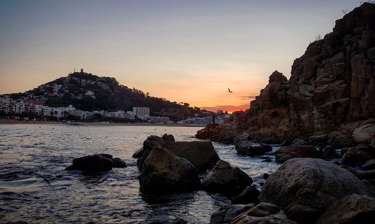 GispertJulia's tweet photo. Sortida de sol a Blanes. Pocs núvols i aigua una mica revoltada. Calor. #Blanes #CostaBrava #mar #mer #sea #mediterrània #324eltemps #gemmapuigf #nofilters #francescmauri https://t.co/lwSRXxSI6Q