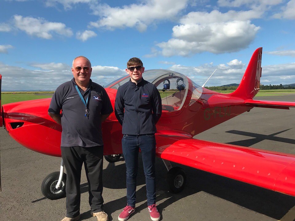 Delighted to see the first student of this year's Take Off Scholarship scheme reach 10 hours of flight training.