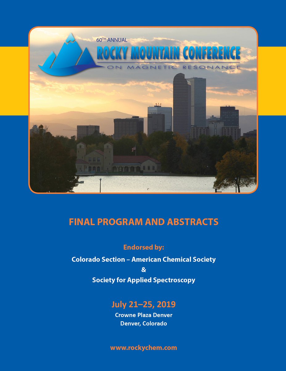 Full agenda for the 60th Rocky Mountain Conference on Magnetic Resonance, including abstracts, is now available to preview.

rockychem.com/wp-content/upl…