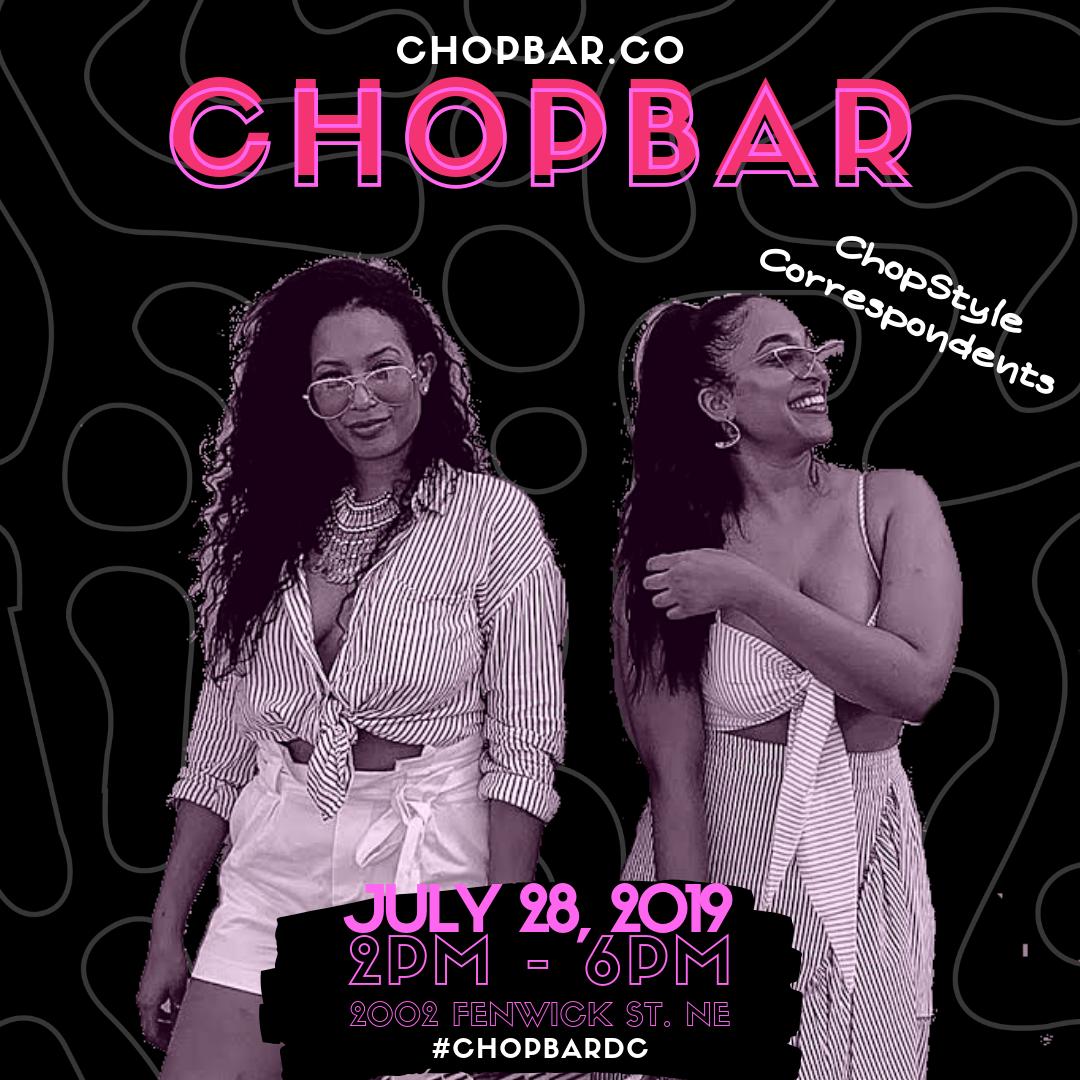 officialchopbar's tweet photo. Our #ChopStyle correspondents for #ChopBarDC are Bahgi &amp; Gifty! This dynamic duo will select the most fashionable digs for coveted prizes - come dressed with your best #ChopStyle outfit! Get your Tix: https://t.co/ffTqcSXWxZ
#dinediaspora #food #dcfoodie #acreativedc #yelpdc https://t.co/xDmKw3Ez68
