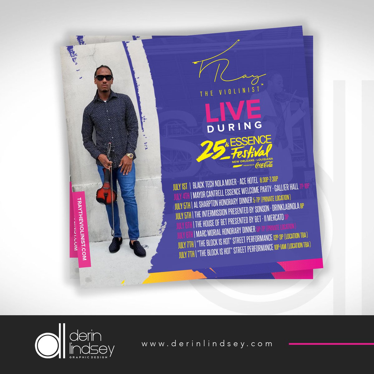 derinlindsey's tweet photo. CUSTOM GRAPHICS!!!
Derin Lindsey Graphic Design
https://t.co/QsyH7jaz4p
#DerinDesigns #DerinLindseyGraphicDesign #marketing #branding #webdesign #graphicdesign #graphics #advertisement #neworleans #typography #nolagraphicdesigner #neworleansgraphicdesigner #flyerdesign #logo https://t.co/rX1FAGqEFf