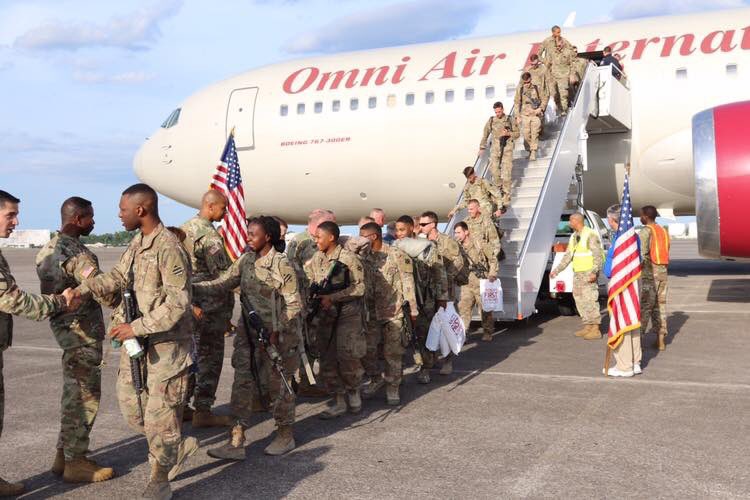 3rd_Infantry's tweet photo. No better way to end a Monday than by welcoming home more of our Soldiers from a deployment! 

#ROTM #48thIBCT #FortStewart https://t.co/eNS5adBWZT