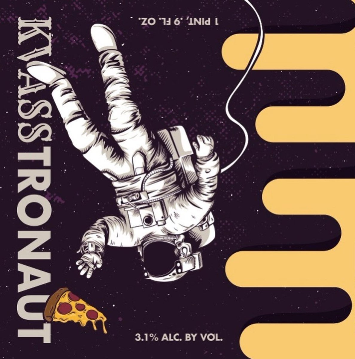 🍻RELEASING THIS WEEK🍻
In honor of the 50th anniversary of the moon landing &amp; Flagstaff’s Lunar Legacy, we introduce Kvasstronaut. A Kvass-style ale brewed using bread loaves &amp; pizza crust from <a href="/pizzicletta/">Caleb Schiff</a>, aged in oak w/their very own pizza leaven &amp; naturally conditioned.