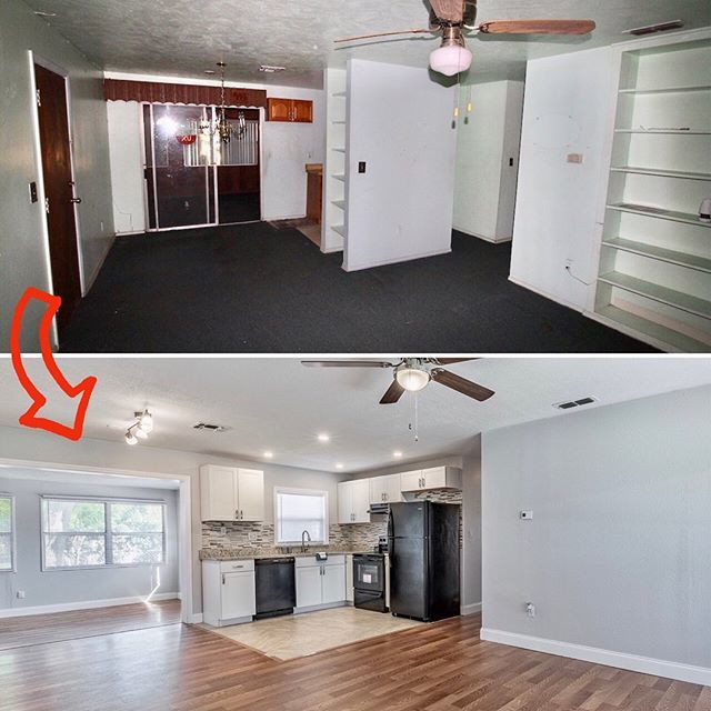 ChrisGrenier320's tweet image. ✅ BEFORE &amp;amp; AFTER. Ripping out 1 wall turns into ripping out 4 more and opening the entire joint up, why not 💯. Open floor plans make smaller homes look bigger and remove the 1960 cavern feel so many houses ridiculously have! .
.
.
#beforeafter #cashf… ift.tt/2SjAGWI