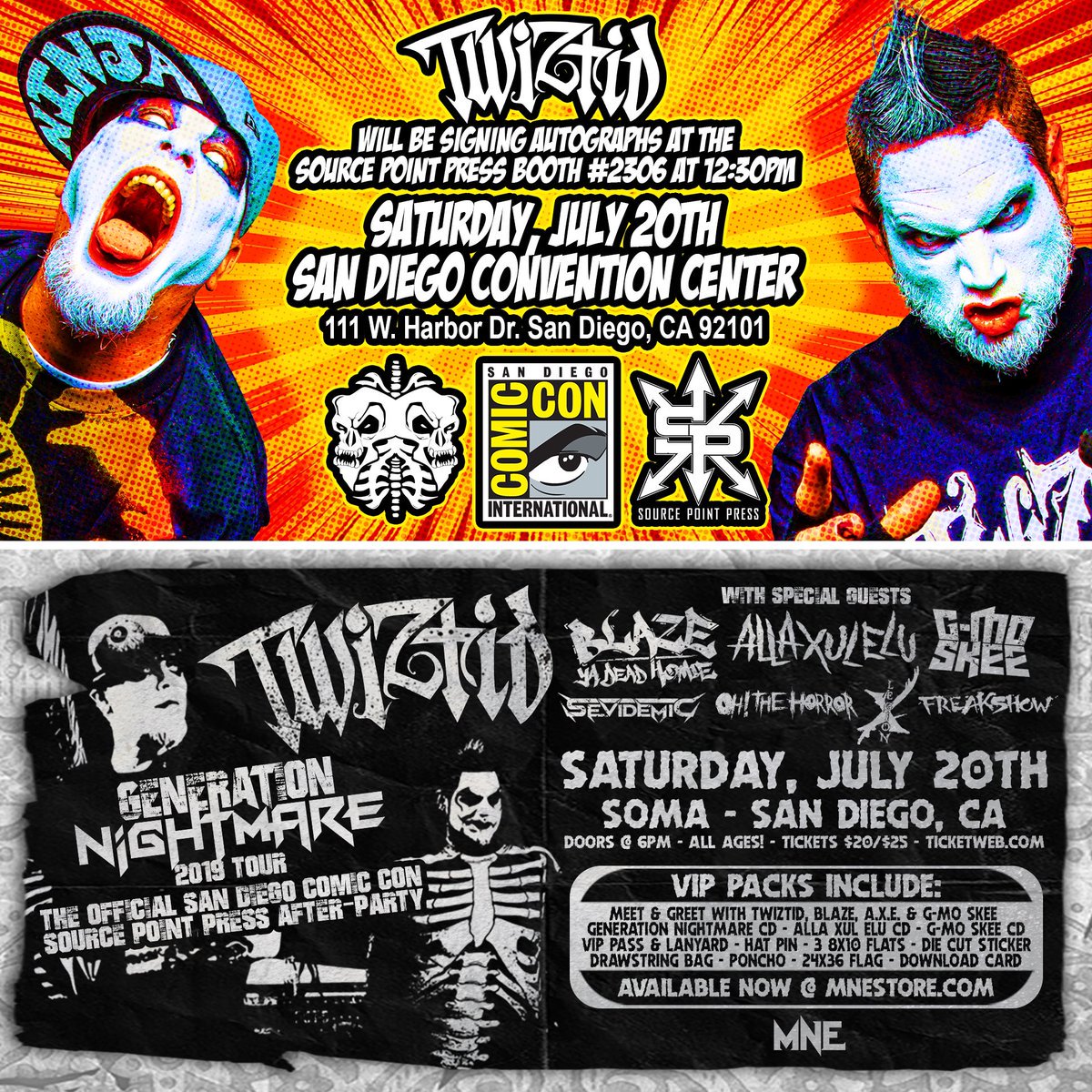 tweetmesohard's tweet photo. Saturday July 20th the #GenerationNightmareTour hits @SOMAsd in San Diego, CA and we're bringing @BlazeYaDead1 @g_mo_skee @AllaXulElu @SevidemiC with us! Reserve your tickets & VIP expereince here: https://t.co/1LsziCFCXN https://t.co/F9DTakK13X