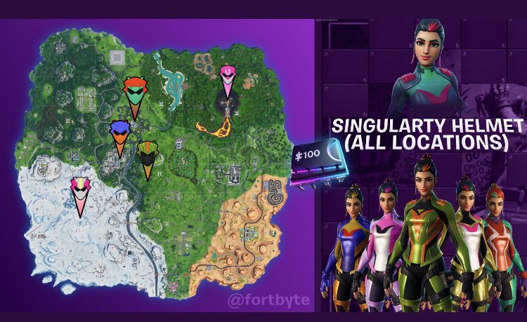 F0rtbyte's tweet image. Here are the locations for the singularity secret skins!
