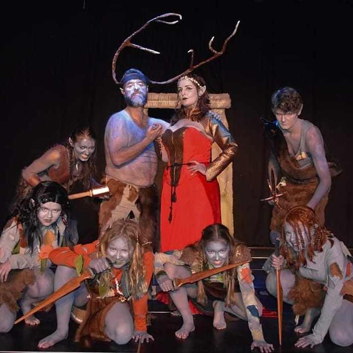 Yvette_elearn's tweet photo. Congratulations to @Roleystonetheatre on their production of Terry Pratchett's Lords and Ladies.
Below's the after final show picture of elf characters.
Very proud of my make-up design and my make-up crew. Many of the actors moved from flesh colour to grey and prosthetic ears. https://t.co/cUPI4AFYC1
