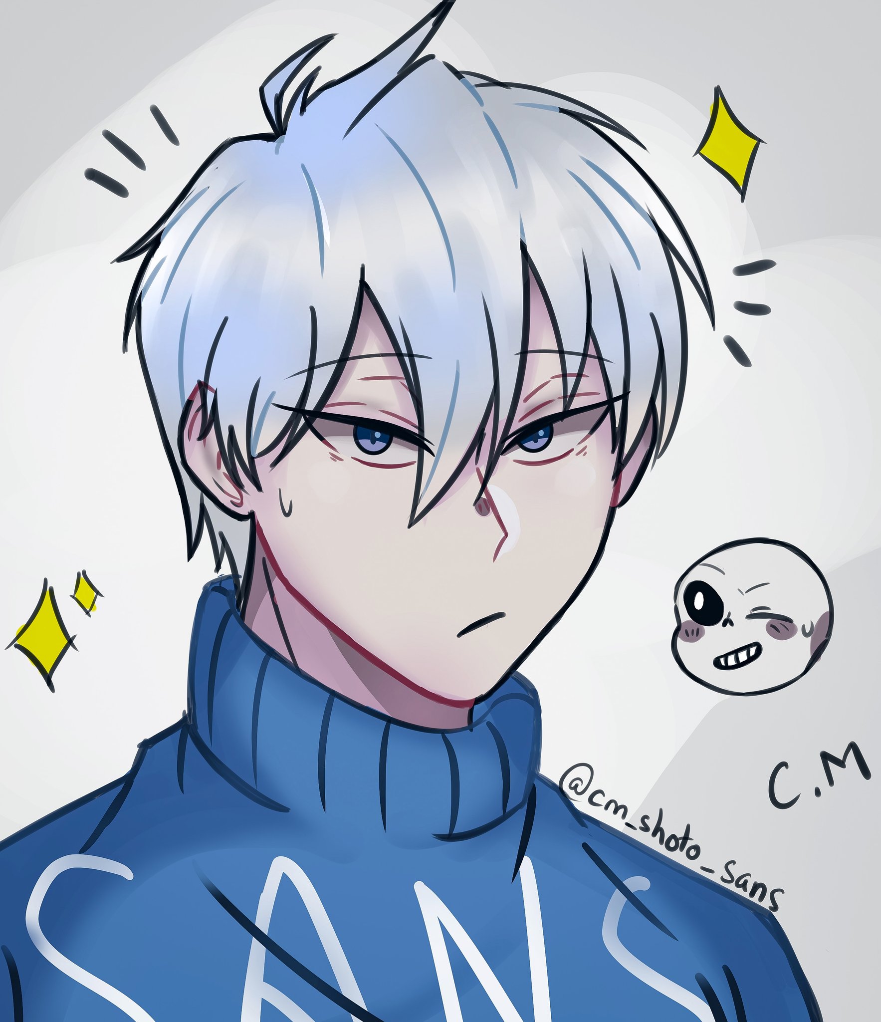 Cm Shoto Sans Finally Done It S Human Sans From Undertale Anime Manga Animation Art Japan Fanart Love Life Sexy Pencil Power Cool Man Manly Quirky School Hero Psycho Artist Artistic Colors Otaku