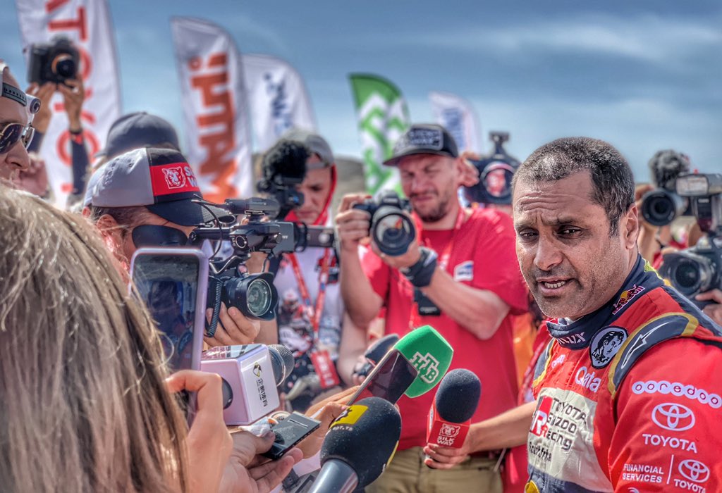 Congratulations to @AlAttiyahN and @Sundersam they win the 2019 @silkwayrally 🚗🏍️🏆 #Silkwayrally2019 #SWR2019 @KTM_Racing @ToyotaSA @BFGRacing @redbullmotors