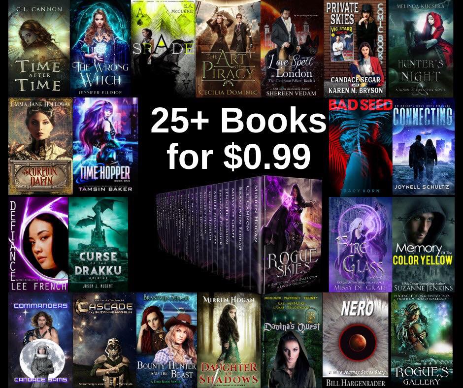 CLCannonAuthor's tweet photo. 💫#RogueSkies! 25 #Fantasy &amp; #Scifi books by bestselling authors + a #free ebook just for ordering! 44 books for #99CENTS! 
🔥 #Amazon: https://t.co/Grs89Peksm  
📚 #Nook: https://t.co/gdB2IZ07mP   
🍎 #Apple: https://t.co/COCY3DXJDx   
💝 #FreeGift: https://t.co/Esj7Ywpui3 https://t.co/HtBzFBc7H0