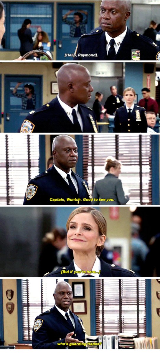 stepepay's tweet photo. secretly wishing i had the same level of sass as Capt. Holt 🙃😂 @nbcbrooklyn99 @AndreBraugher https://t.co/FjDih0xpIJ https://t.co/3NufnC6LM5