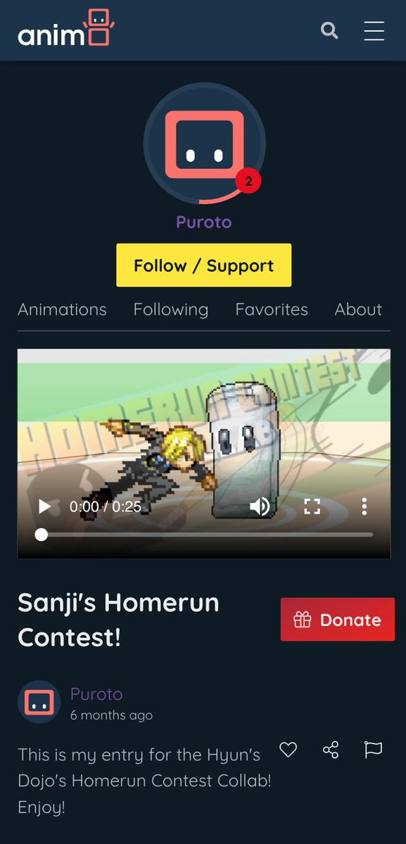 Anim8io's tweet photo. A fresh new patch is out for https://t.co/PWEfhfNTwV !
You can now quickly filter the animators you follow/support! Our site is now much more mobile friendly and on top of that a bunch of bug fixes / UI improvements! Full list of updates in our discord https://t.co/X0O4QX6O3K https://t.co/UfsVC3c5wY