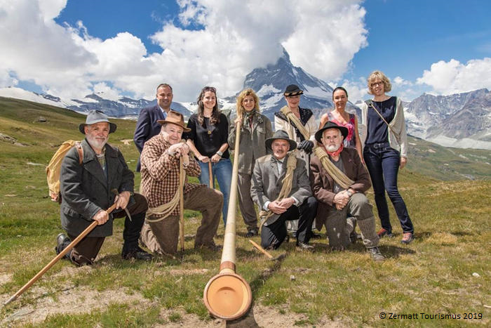 SwissAmbSGP's tweet image. At 2,600m, the #Zermatt open-air theatre (Europe’s highest) celebrates women on the #Matterhorn in🇨🇭! The iconic mountain is also where the British climber #EdwardWhymper made the first ascent 154 years ago.🗻bit.ly/2Xx6tJi  @HofSwitzerland @valaiswallis @zermatt_tourism