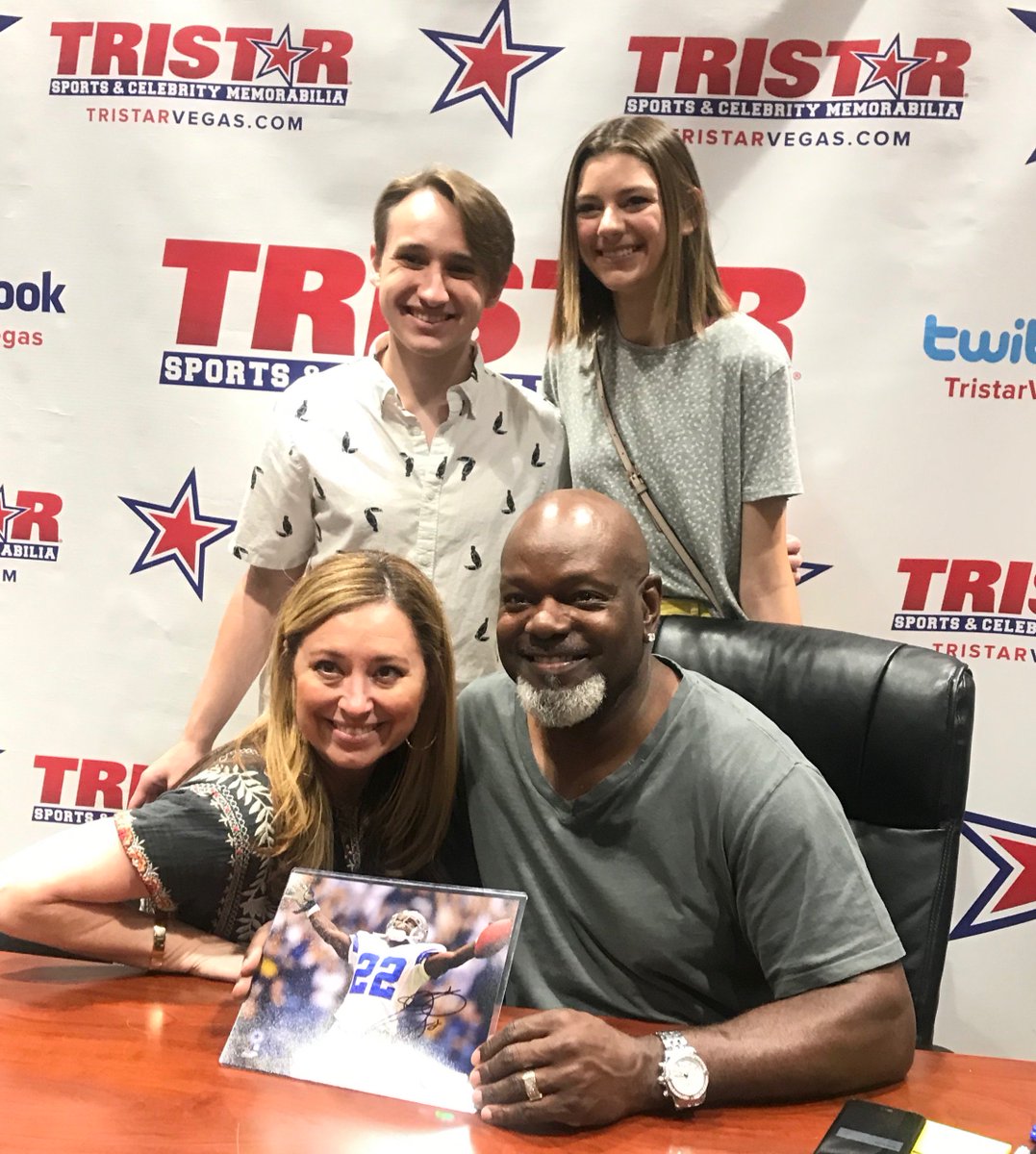 TRISTAR Miracle Mile (@tristarvegas) on Twitter photo Meet <a href="/EmmittSmith22/">Emmitt Smith</a> this Friday, July 19th from 4:30-5:30pm at Tristar Sports & Celebrity Memorabilia in <a href="/MiracleMileLV/">Miracle Mile Shops</a>! Meet the all-time leading rusher and talk football, take a photo, & get an autograph! ow.ly/X6Bu30p2sg7 Meet <a href="/EmmittSmith22/">Emmitt Smith</a> this Friday, July 19th from 4:30-5:30pm at Tristar Sports & Celebrity Memorabilia in <a href="/MiracleMileLV/">Miracle Mile Shops</a>! Meet the all-time leading rusher and talk football, take a photo, & get an autograph! ow.ly/X6Bu30p2sg7